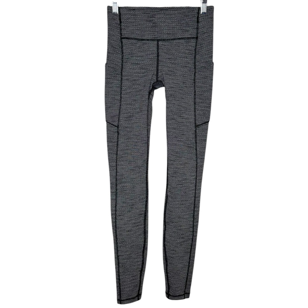 Lululemon | Speed Up Tight 28” | Variegated Knit Black | Size 4 | EUC